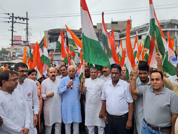 The national flag, the tricolour, is a sacred symbol of the country that binds the country together