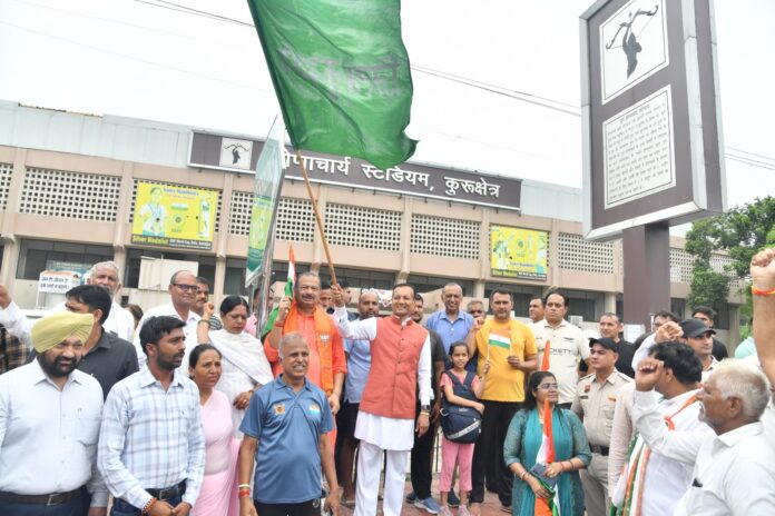 The national flag is the tricolor, a sacred symbol of the country that binds the country together