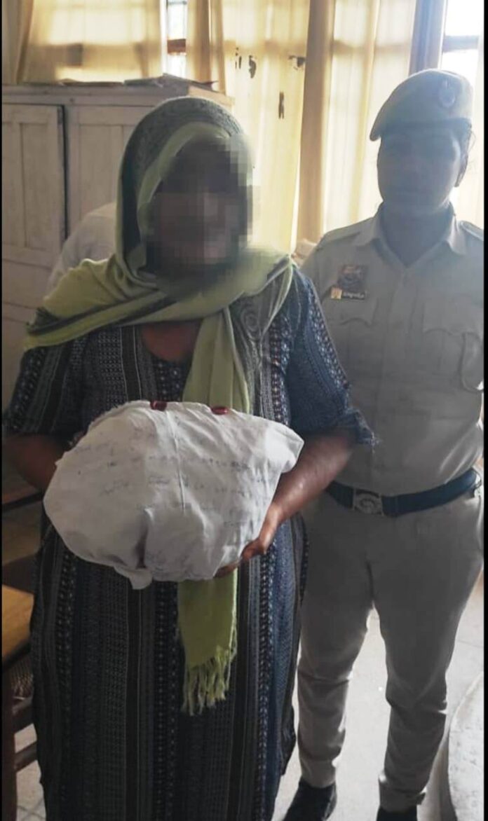 Female accused arrested for selling illegal drug ganja