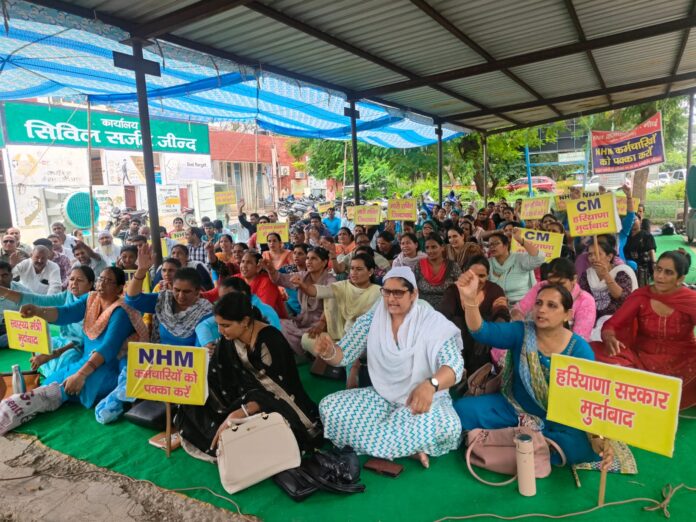 NHM employees remained on strike for the 17th day over their demands