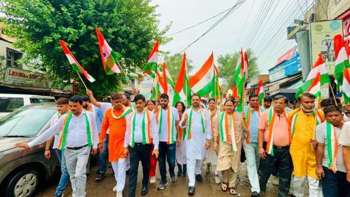 Tiranga Yatra taken out by BJP Rewari Assembly in the city