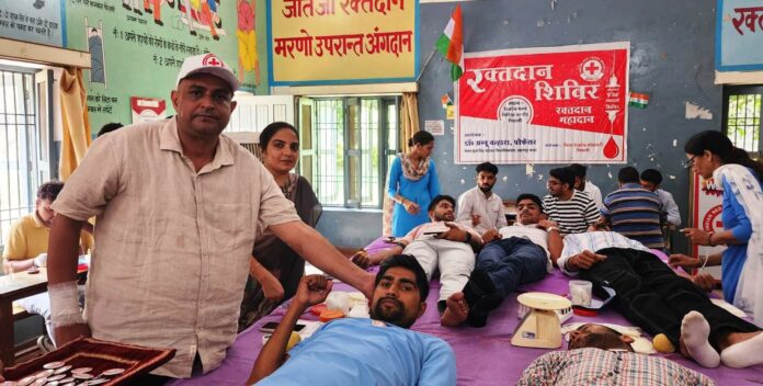 45 units of blood collected in the blood donation camp organized in honor of the martyrs.