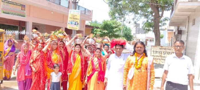 The 7-day long Shri Ram Katha started with the Kalash Yatra