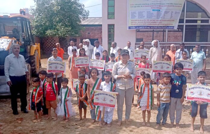 Foundation stone of Maa Ramamurti Devi Cow Shed laid in National Gaushala Dhadoli