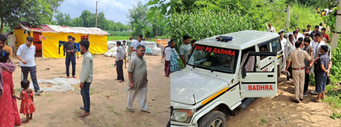 Cow servants created ruckus on the information of eating beef in the slums of village Hansawas, police reached the spot.