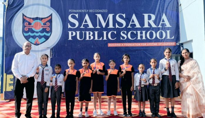 Players of Samsara Public School performed brilliantly in block level games