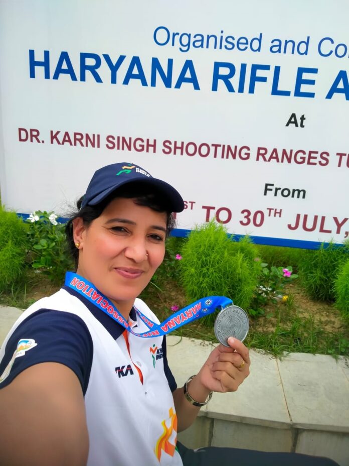 Jyotsana Dala wins silver medal in 9th Haryana Shooting Championship Para Invet