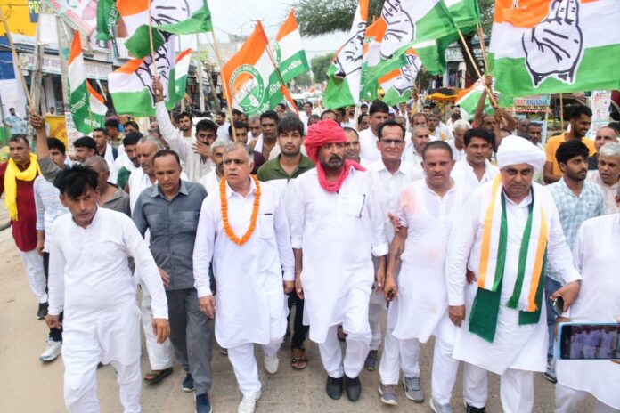 Congress's march in conjunction with farmer leader Raju Mann pays off