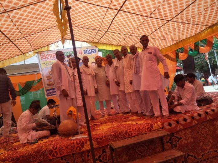 Devotees rejoice at the religious program at Haridas Temple