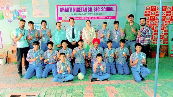 The performance of Bharti Niketan children was excellent in the block level sports competition