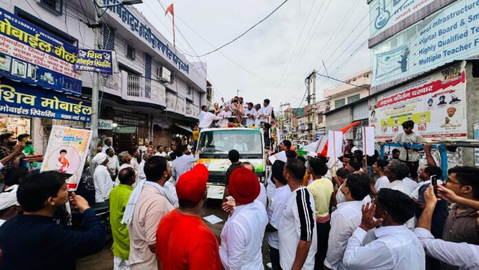 Huge crowd gathered in Congress Jan Sandesh Yatra in Hansi