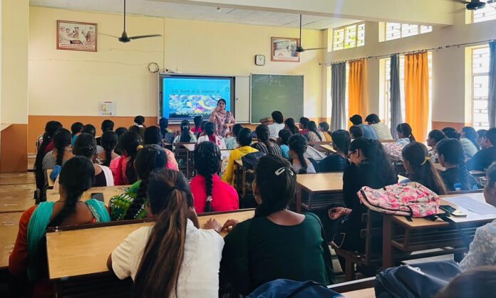 In B.Ed. College, students were told about the knowledge and teachings related to the life of Shri Krishna