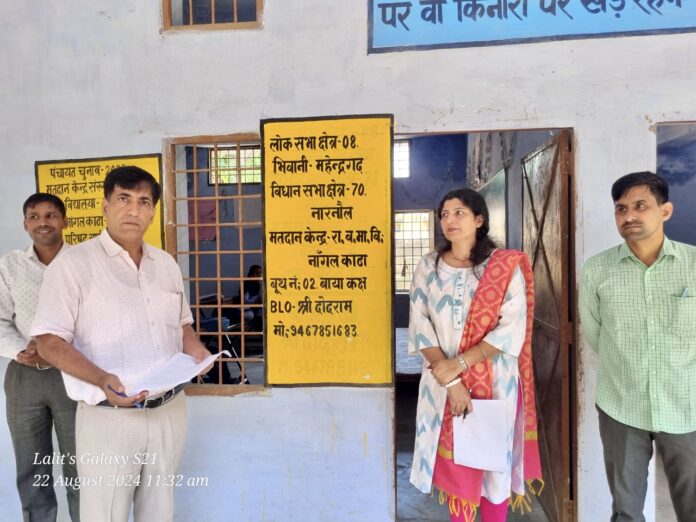 SDM Dr. Jitendra Singh inspected the polling stations