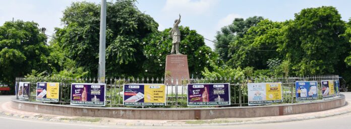 Voter awareness campaign material put up by schools at intersections