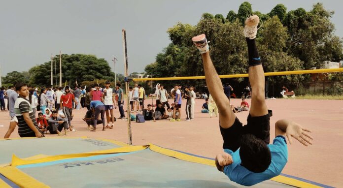 The 57th state level school sports competition continued on the second day as well