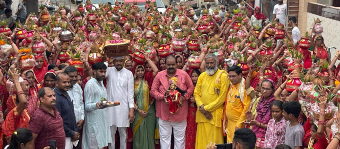 Seven day musical Shrimad Bhagwat Katha started with Kalash Yatra