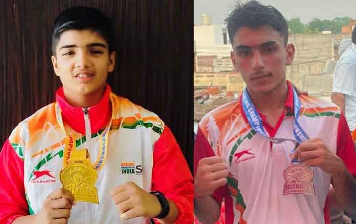 Son and daughter of Badesra village shine in Junior Asian Boxing Championship