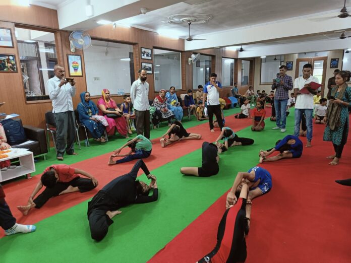 Yogasana Sports Association organized the fourth district level Yogasana competition.