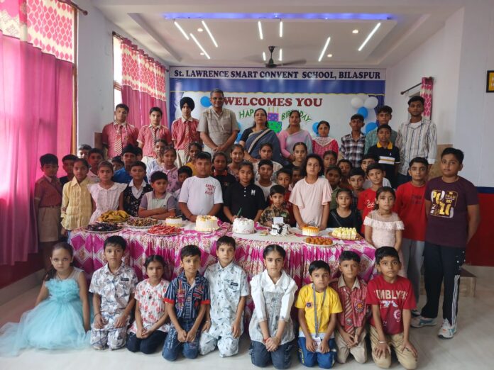 Birthdays of students and teachers were celebrated in St. Lawrence Smart Convent School