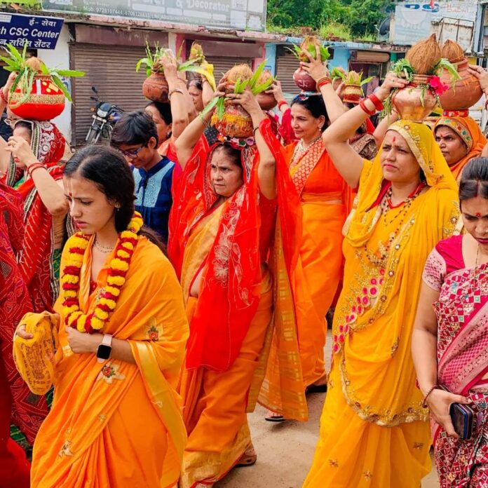 Ganesh Mahotsav started with Kalash Yatra in Shankar Colony