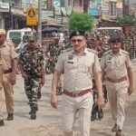 Police alert in view of assembly elections, Charkhi Dadri police and paramilitary force took out flag march