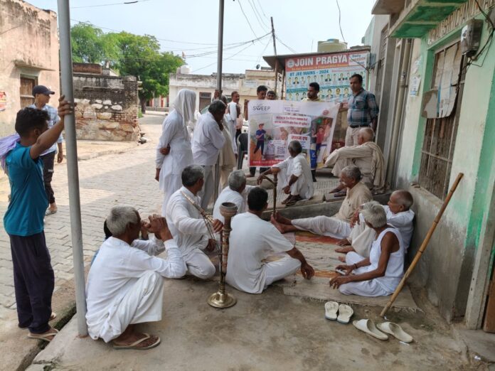 Voters are being made aware from village streets to fields.