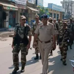 Police and CISF took out a flag march