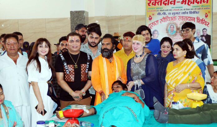 People of all religions set an example by donating blood in the blood donation camp