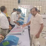 The candidates themselves checked the EVMs by pressing the button on the machine