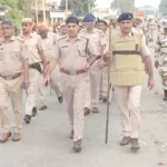 In view of the assembly elections, the administration took out a flag march in many villages