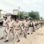 Police and CAPF personnel took out flag march in various villages