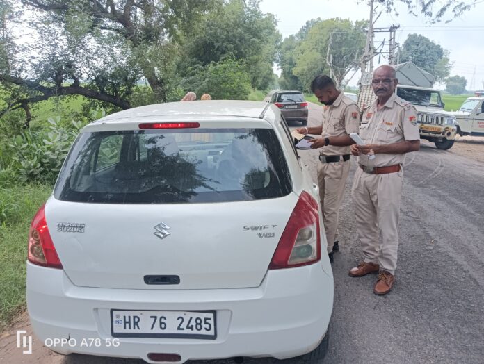 Traffic police on alert mode regarding assembly elections, vehicles checked by blockade