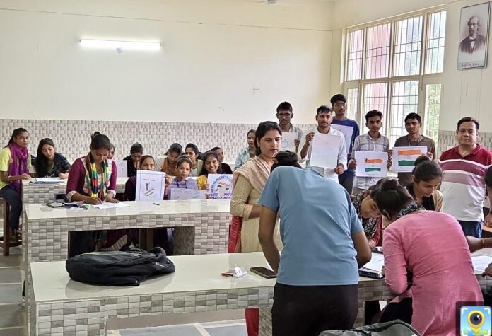 Poster making competition organized in Government College Mahendragarh