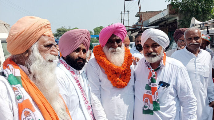 Ratia Congress candidate Jarnail Singh received a grand welcome at Rana Johal's residence