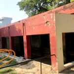 The rooms built years ago for students in the government primary school are old and dilapidated