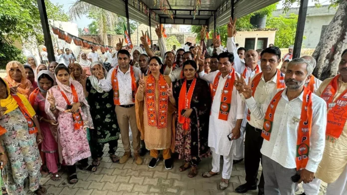 CM Naib Saini's wife Suman Saini vigorously launched her public relations campaign in the constituency