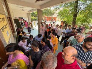 Voting was completed peacefully at all 1507 polling stations in Gurugram district.