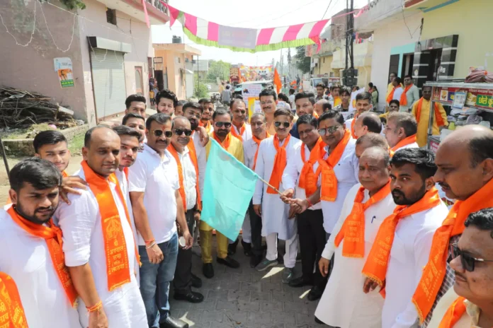 A grand procession was taken out during Maharaja Agrasen Jayanti celebrations