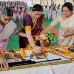 Arms worship and procession organized by Rashtriya Sevika Samiti in Gurugram