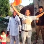 BJP supporters celebrated with drums and musical instruments