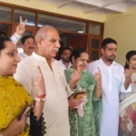 Congress candidate Ashok Arora voted from Thanesar.