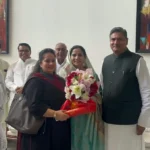 District Nuh (Mewat) happy with Aarti Rao getting ministerial post in newly formed Nayab government, met and congratulated her.