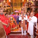 MP Naveen Jindal offered prayers at Maa Bhadrakali Shaktipeeth.