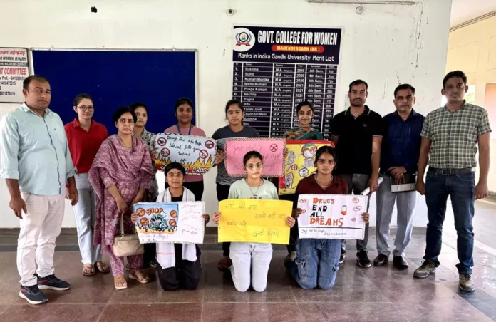 Poster and slogan exhibition organized in Government Women's College