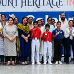 Students of Mount Heritage International School hoisted the flag