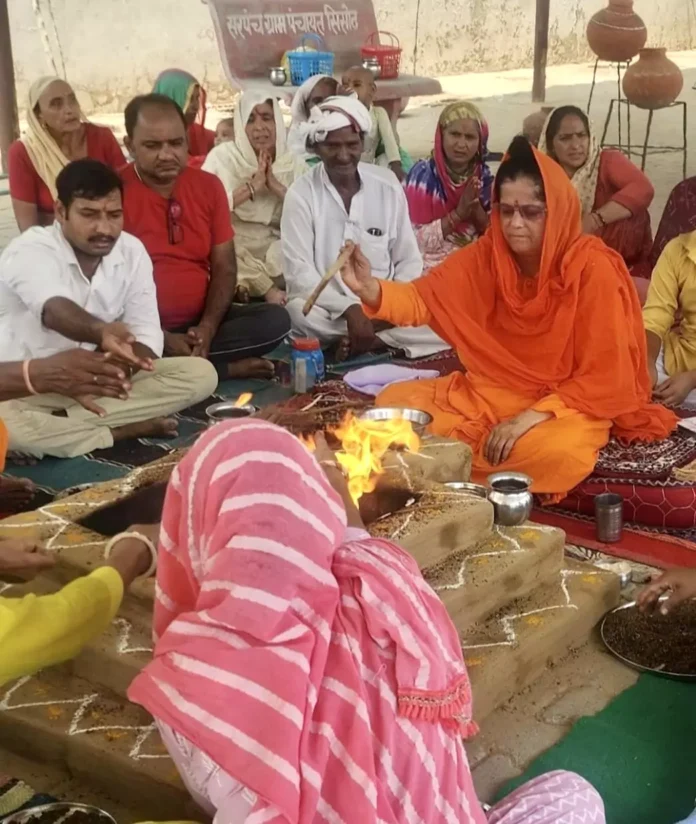 The second form of Maa Durga, Maa Brahmacharini was worshipped at Mata Bhura Bhavani temple