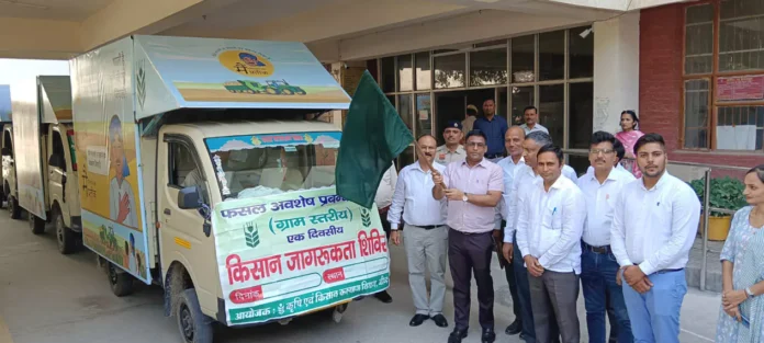 Stubble management awareness vehicle flagged off