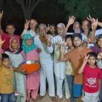 Workers distributed laddus on Sunil Sangwan's victory