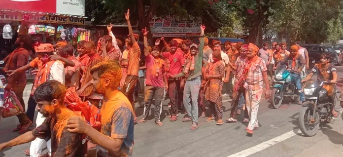 BJP workers rejoiced when Nayab Singh Saini took oath as CM