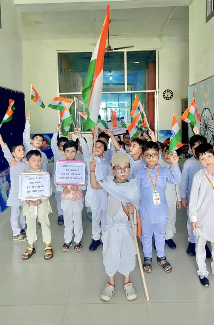 Gandhi Jayanti celebrated in Om Sai Ram School